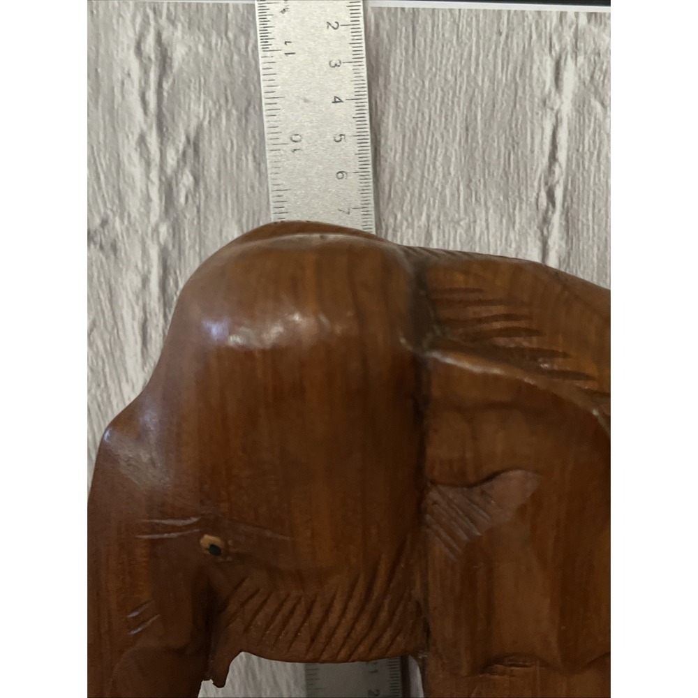 VTG Hand-Carved Wooden Elephant – Arni's Imports Thailand, Teak/Monkey Pod Wood